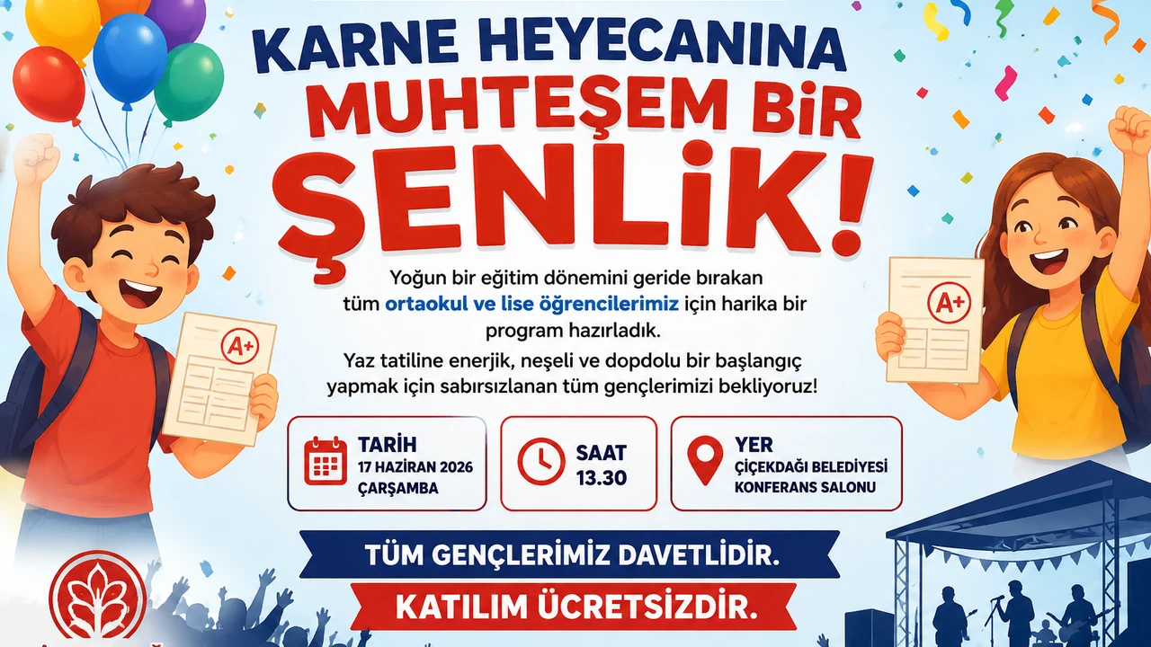 Çiçekdağı’nda Karne Heyecanı Şenliğe Dönüşüyor