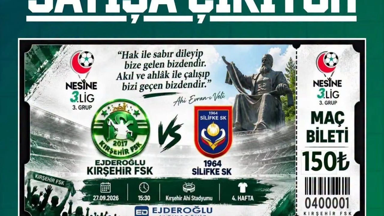 Kırşehir FSK - 1964 Silifke SK Maçı Biletleri Satışa Çıktı