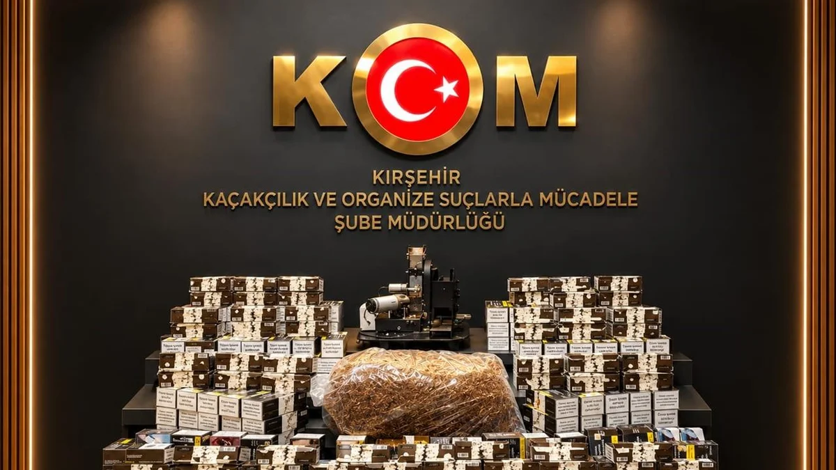 KIRŞEHİR'DE KAÇAK TÜTÜN OPERASYONU: 45 BİN 200 MAKARON ELE GEÇİRİLDİ
