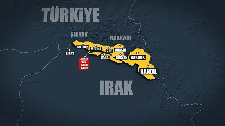 Metina bölgesinde dört barınma alanının boşaltıldığı bildirildi