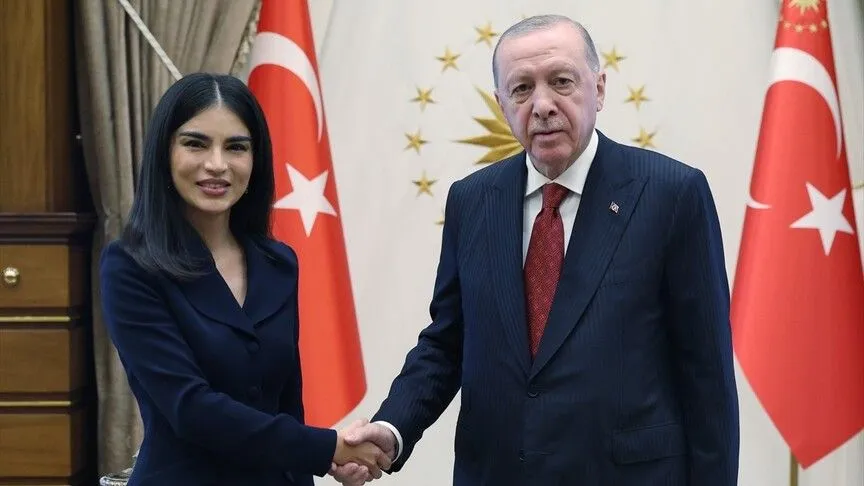 Erdoğan, Saida Mirziyoyeva’yı Cumhurbaşkanlığı Külliyesi’nde Kabul Etti
