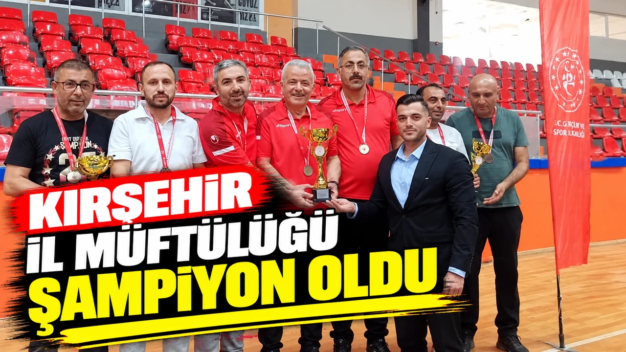 Kırşehir İl Müftülüğü masa tenisi takımı Kamu Sporları turnuvasında şampiyon oldu