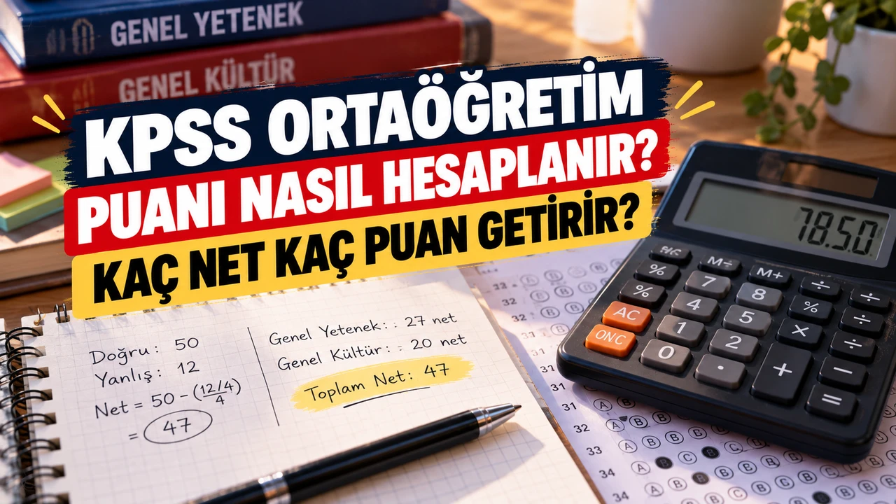 KPSS Ortaöğretim puanı nasıl hesaplanır? Kaç net kaç puan getirir?